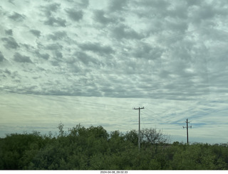 Torreon - drive to eclipse site with cloudy skies