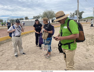 Torreon eclipse day - Gwyneth Hueter running