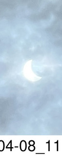 Torreon eclipse day - partial eclipse through clouds, attempt by iPhone
