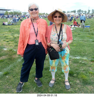 7 a24. eclipse day - Barbara Boness and Louise Klein