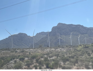 drive from Torreon to Monterrey - windmills