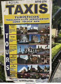111 a24. hotel sign for taxis and tours