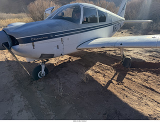 4 a2c. Utah - Mineral Canyon airstrip - N8377W stuck in the soft dirt