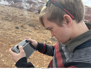 Utah - Hidden Splendor airstrip - Tyler and his drone controls