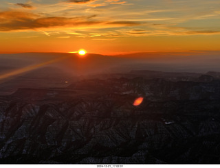 aerial - Utah sunset