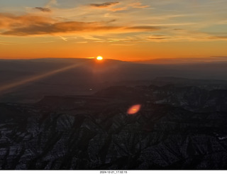 aerial - Utah sunset