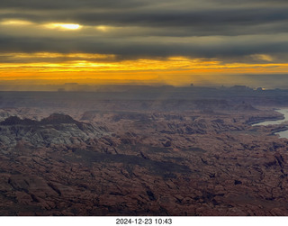 229 a2c. aerial - Utah sunset