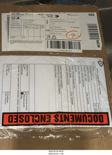 shipping label for a record I just got