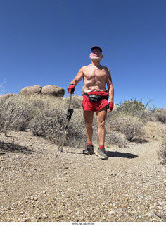 Lost Dog Wash hike - Adam shirtless