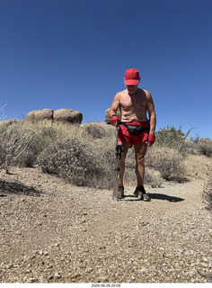 Lost Dog Wash hike - Adam shirtless