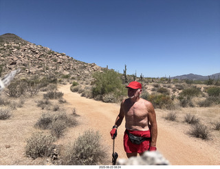 Lost Dog Wash hike - Adam shirtless