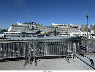 Midtown Manhattan - Intrepid Museum - cruise ship next door