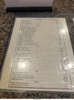 223 a2n. TF - Ruby's restaurant liquor menu