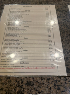 224 a2n. TF - Ruby's restaurant liquor menu