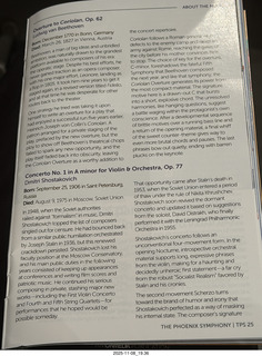 Symphony Hall - The Phoenix Symphony program