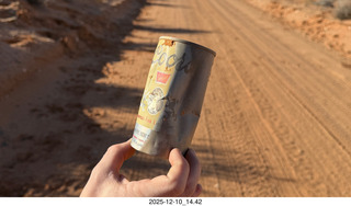 121 a2q. Utah - Road Junction airstrip - very old Coors can