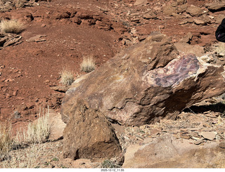 232 a2q. Utah -  Mineral Canyon hike - purple rock
