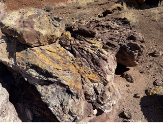 247 a2q. Utah -  Mineral Canyon hike - multicolored rock
