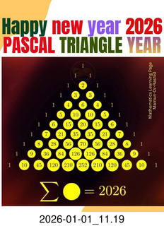 Facebook - Happy New Year 2026 Pascal Triangle Year