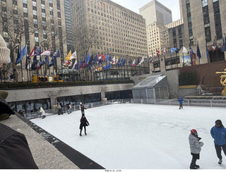 New York City - Manhattan - Rockafeller Center - ice skating rink with Prometheus