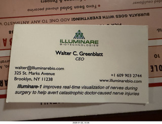 113 a2r. Walter Greenblatt card
