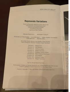 New York City - Manhattan - New York Ballet program