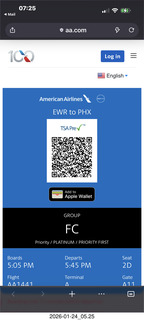 my flight back from Newark Liberty Airport  to Phoenix Sky Harbor