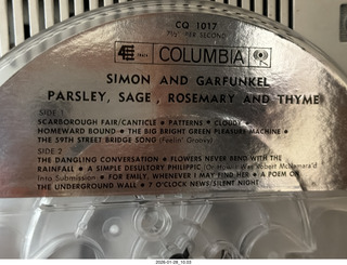 my Simon and Garfunkel tape - Parsley Sage Rosemary and Thyme on my tape deck