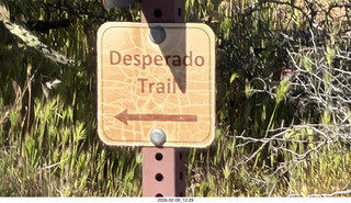 Scottsdale - Granite Mountain Hike - Desperado Trail sign