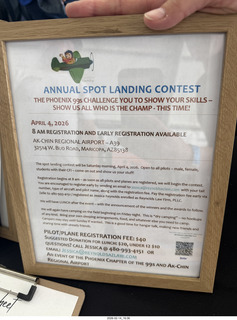 Buckeye Air Fair - spot landing contest sign