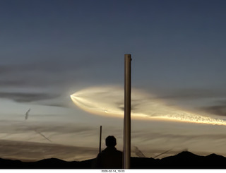 Arizona Flying Circus - night - Elon Musk launch contrail