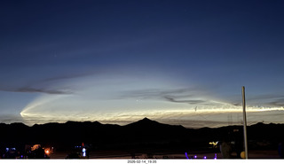 Arizona Flying Circus - night - Elon Musk launch contrail