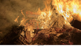 Arizona Flying Circus - night - burning fireworks box