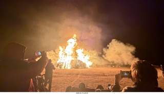 Arizona Flying Circus - night - Christmas trees on fire