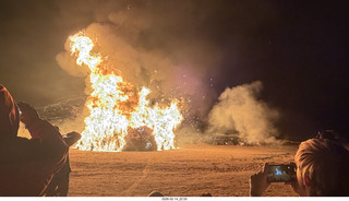 Arizona Flying Circus - night - Christmas trees on fire - flamethrower
