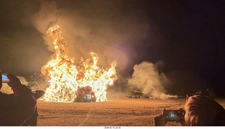 Arizona Flying Circus - night - Christmas trees on fire