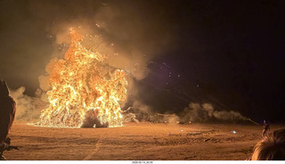 Arizona Flying Circus - night - Christmas trees on fire