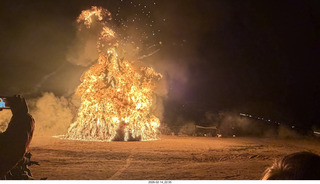 Arizona Flying Circus - night - Christmas trees on fire