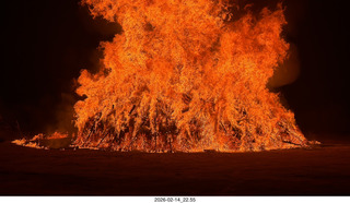 Arizona Flying Circus - night - Christmas trees on fire