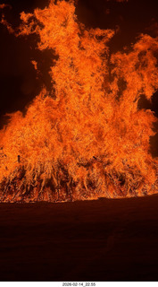 Arizona Flying Circus - night - Christmas trees on fire