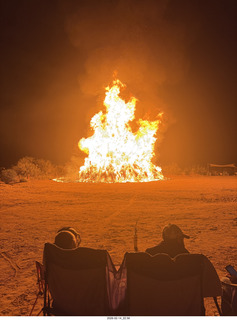 Arizona Flying Circus - night - Christmas trees on fire