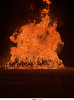 Arizona Flying Circus - night - Christmas trees on fire