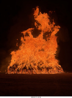 Arizona Flying Circus - night - Christmas trees on fire