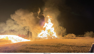 Arizona Flying Circus - night - Christmas trees on fire