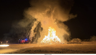 Arizona Flying Circus - night - Christmas trees on fire