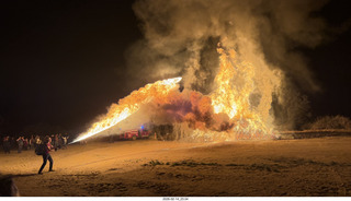 Arizona Flying Circus - night - Christmas trees on fire - helper - flamethrower