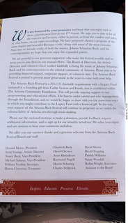 Arizona Bach Festival - program