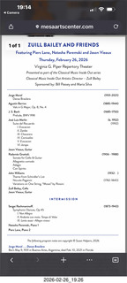 Mesa Arts Center - Classical Music Inside Out (CMIO) - program