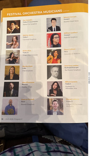 Arizona Musicfest - Festival Orchestra program
