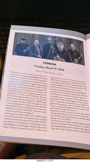 Mesa Arts Center - Lunasa - program